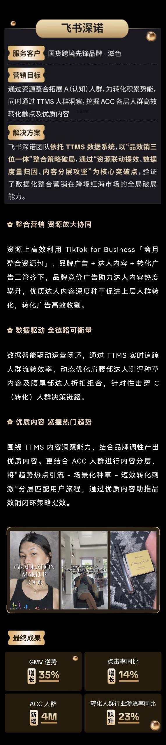飞书深诺携手滋色荣获TikTok for Business 整合营销案例奖